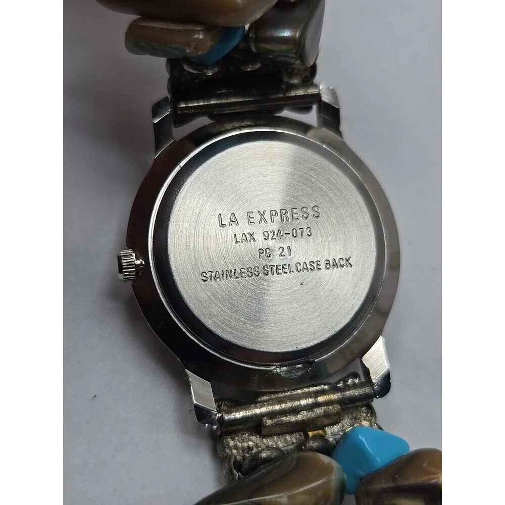 La Express West Quartz Turquoise Southwest Beaded Watch Womens New Battery Boho